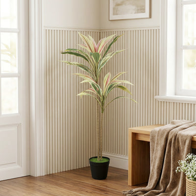 Artificial Cordyline Tree for Easy Year Round Indoor Greenery Yellow Homcom
