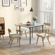 Extendable Drop Leaf Dining Table for Small Spaces Seats Four People Grey