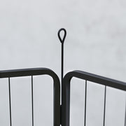 6 Panel Portable Dog Playpen with Door 80cm High for Medium Dogs Black by PawHut