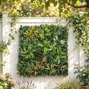 Artificial Hedge Panel for Garden Privacy and Low Maintenance Greenery 100 x 100 cm Green Outsunny