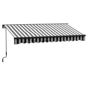 Grey and White Electric Patio Awning with Remote Control and Aluminium Frame 2.5 x 3.5m