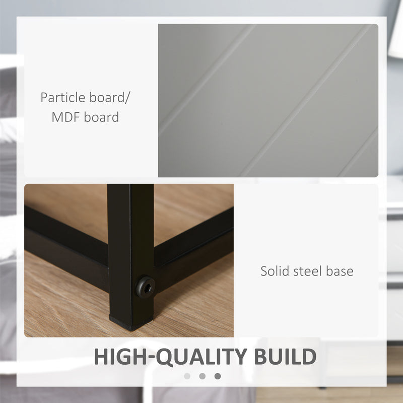 2 Drawer Bedside Cabinet With Metal Base For Bedroom Living Room Or Dorm Storage