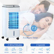 3 in 1 Portable Air Cooler with Timer Remote and 4L Water Tank for Home Use, White