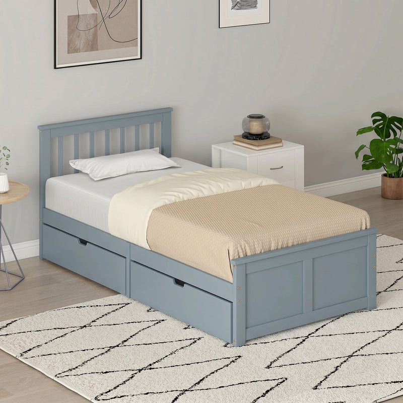 Single Bed Frame with Storage Drawers for Organised Small Bedrooms