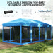 Blue 6x3m Pop Up Gazebo with Mesh Walls and Carry Bag for Events and Parties by Outsunny