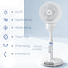 White 9 Inch Air Circulator Fan With 3 Speeds Remote Control and Adjustable Height by HOMCOM