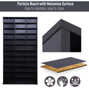 CD Storage Shelf Black Adjustable Height 33 Compartments for DVDs Books Living Room Office 1116 102x24x195cm Homcom