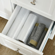 White Kitchen Island Trolley with Drop Leaf Drawers Spice Rack and Wood Top