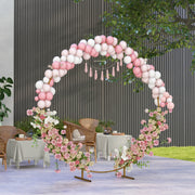 Metal Wedding Arch for Garden or Home Events with Stable Frame Gold AOSOM