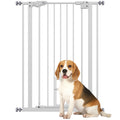 Extra Tall Indoor Dog Gate With Auto Close And Cat Flap Fits 74 To 80cm Wide White