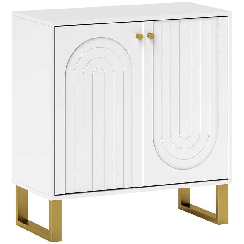 White 2 Door Sideboard Cabinet with Adjustable Shelves for Home Storage by HOMCOM