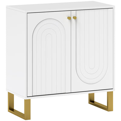 White 2 Door Sideboard Cabinet with Adjustable Shelves for Home Storage by HOMCOM