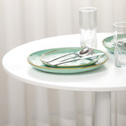 Two Seater Round Dining Table for Small Kitchens or Apartments Minimalist Design White