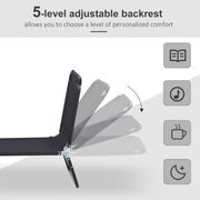 Black 2 Piece Foldable Sun Lounger Set with 5 Position Backrest for Outdoor Relaxing