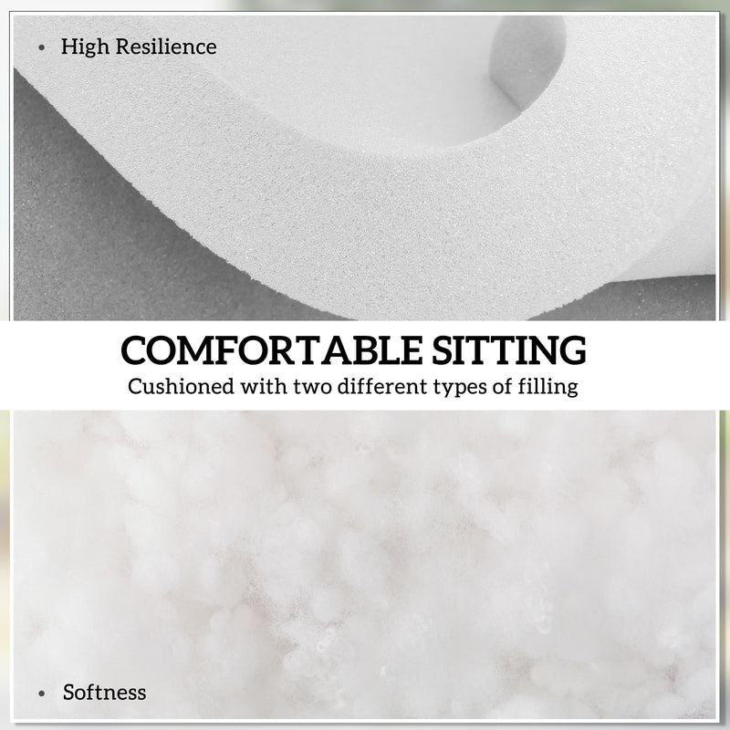 Garden Chair Cushions Set of 4 for Extra Comfort and Support Light Grey