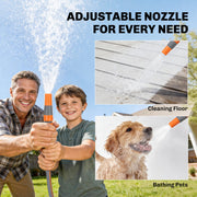 Retractable Garden Hose Reel With 30m Hose for Easy Watering and Cleaning Orange Outsunny