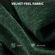 Dark Green Velvet Swivel Office Chair with Padded Seat and Adjustable Height Support