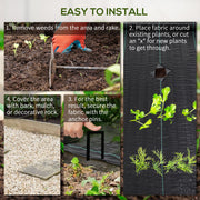 Heavy Duty Weed Control Membrane 2m x 100m For Driveways Lawns And Landscaping, Black