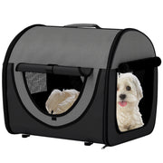 Black Folding Fabric Soft Pet Crate 46L x 36W x 41H cm by Pawhut