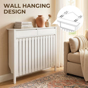 Radiator Cover with Drawers for Safe Heating and Extra Hallway Storage White Homcom