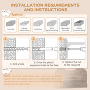 Wall Mounted Cat Shelves with Hammock Nest and Scratching Post for Climbing Fun Brown