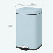 20L Metal Kitchen Pedal Bin With Modern Boxy Design by HOMCOM