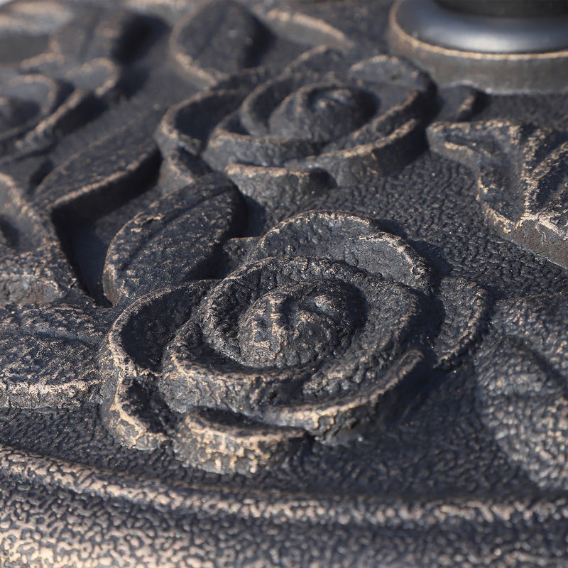 9kg Round Garden Parasol Base Bronze Outdoor Umbrella Stand for 38mm or 48mm Poles by Outsunny