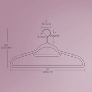 Pink Velvet Clothes Hangers Set of 50 with Non Slip Design and Rose Gold Swivel Hook by Songmics