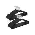 Pack of 50 Black Plastic Clothes Hangers with Shoulder Notches for Wardrobes by Songmics