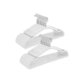 Pack of 50 White Plastic Clothes Hangers with Shoulder Notches for Wardrobes by Songmics