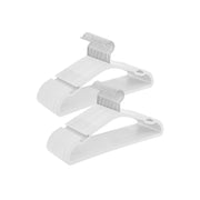 Pack of 50 White Plastic Clothes Hangers with Shoulder Notches for Wardrobes by Songmics