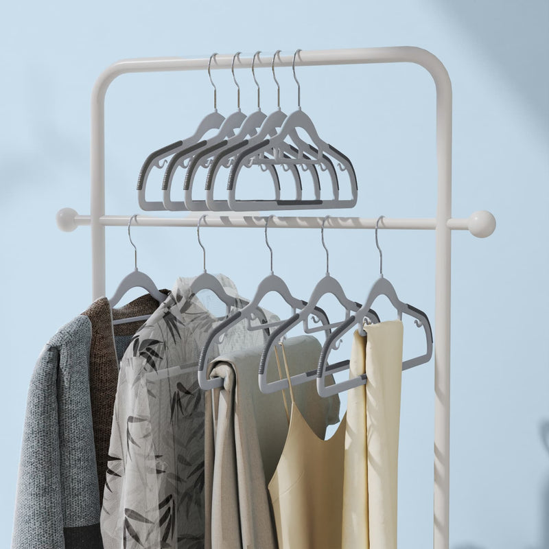 Pack of 50 Heavy Duty Non Slip Plastic Coat Hangers for Clothes Storage by Songmics