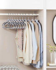 Heavy Duty Plastic Clothes Hangers Non Slip Space Saving Design for Wardrobes by Songmics