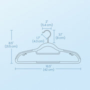 Pack of 50 Heavy Duty Non Slip Plastic Coat Hangers for Clothes Storage by Songmics
