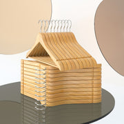 Set of 20 Wooden Coat Hangers Solid Wood for Suits Shirts and Jackets by Songmics