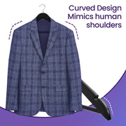 Set of 20 Solid Wood Clothes Hangers with Shoulder Grooves for Coats and Shirts by Songmics