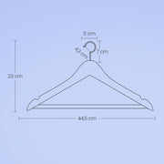 Set of 10 Solid Wood Clothes Hangers with Notches for Coats and Dresses by Songmics