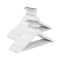 Pack of 30 White Wooden Hangers with Trouser Bar and 360 Degree Swivel Hooks by Songmics