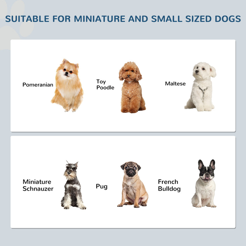 Raised Dog Bowl Stand with Stainless Steel Dishes for Small Dogs Supports Healthy Eating, Grey