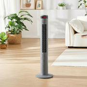 Tower Fan with Remote Control and Oscillation for Cooling Small Spaces Grey AOSOM