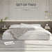 Set of Two Floating Bedside Tables with Drawer and Shelf Brown Wood Effect by HOMCOM