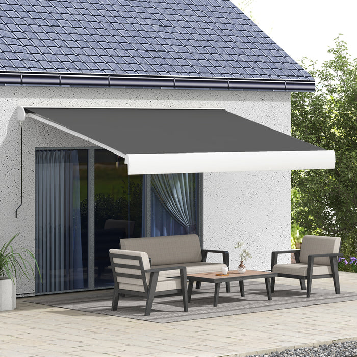 Electric Retractable Patio Awning 4 x 3m with Remote Control and Durable Aluminium Frame