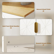 Modern Sideboard Storage Cabinet with Drawer and Adjustable Shelf for Home Use White