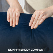 Retro Wingback Accent Chair with Button Tufted Upholstery for Lounge or Bedroom, Dark Blue