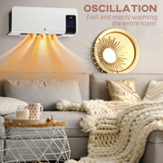 Wall Mounted Electric Heater - White