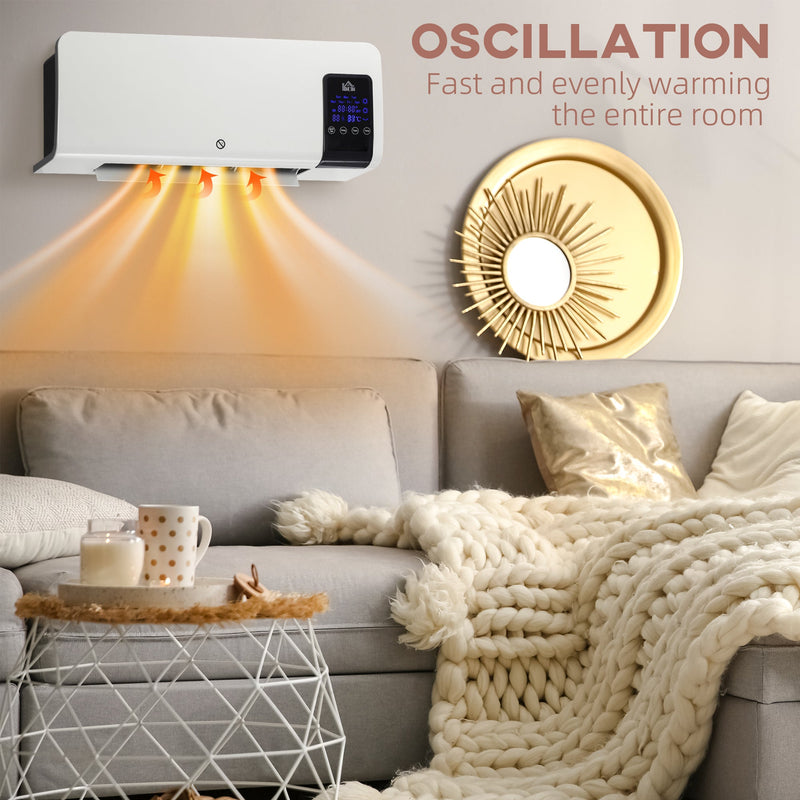 Wall Mounted Electric Heater - White