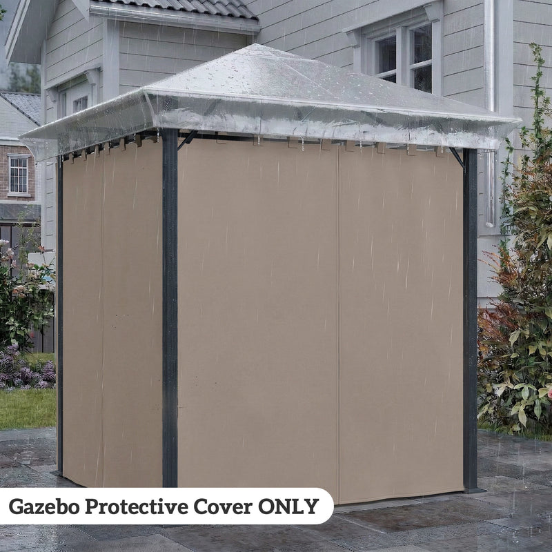 Gazebo Rain Cover Waterproof Shelter for 2 x 2 Metre Outdoor Use Clear Outsunny