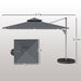 Grey 3m Garden Cantilever Parasol with Solar LED Lights and 360 Degree Rotation by Outsunny