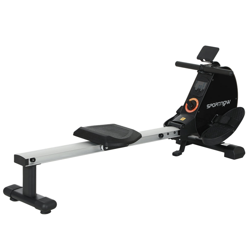Folding Magnetic Rowing Machine with 16 Resistance Levels in Black for Home Fitness by SPORTNOW AOSOM