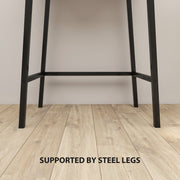 Industrial Vanity Desk with Flip Up Mirror and 16 Storage Compartments for Bedroom, Natural Wood Effect